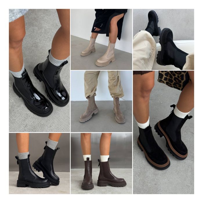 Жіночі черевики челсі зимові, Демі