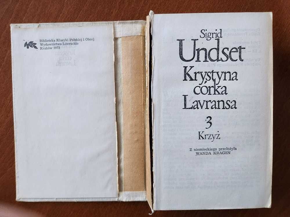 Krystyna córka Lavransa Sigrid Undset tom I -III