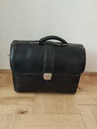 Skórzona torba vintage biurowa