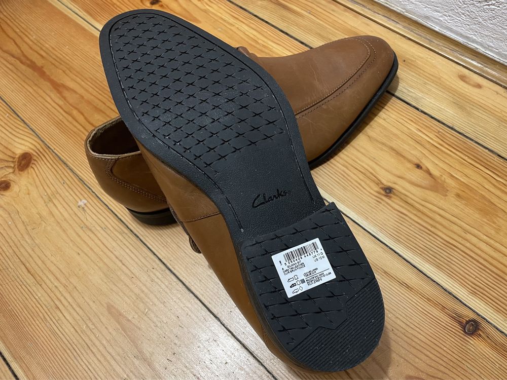 Nowe eleganckie buty skórzane męskie Clarks Gilman Bit roz. 46 loafers