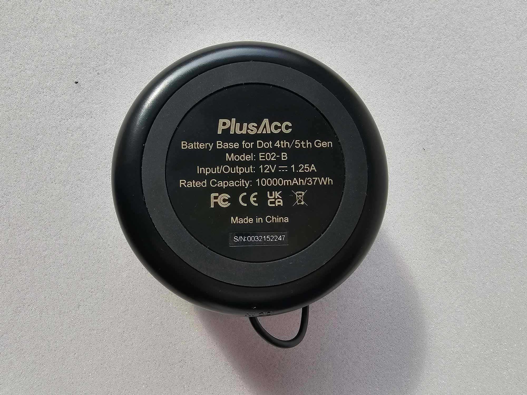 PlussAcc Akumulator do Echo Dot 4 i 5 bateria bezprzewodowa 10000 mAh