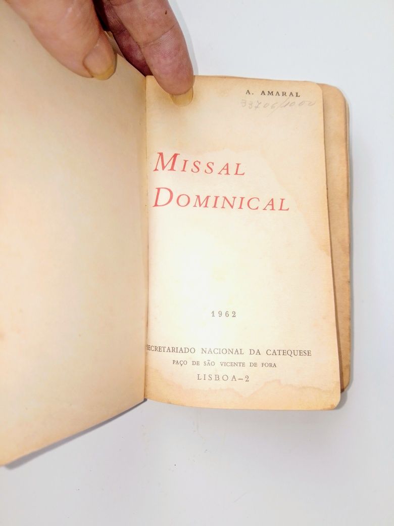 Missal Dominical 1962 A.Amaral. Lisboa