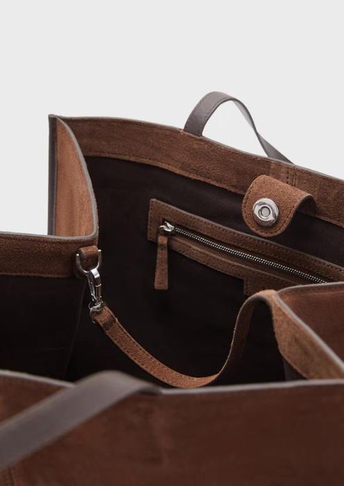 Замшева сумка mango