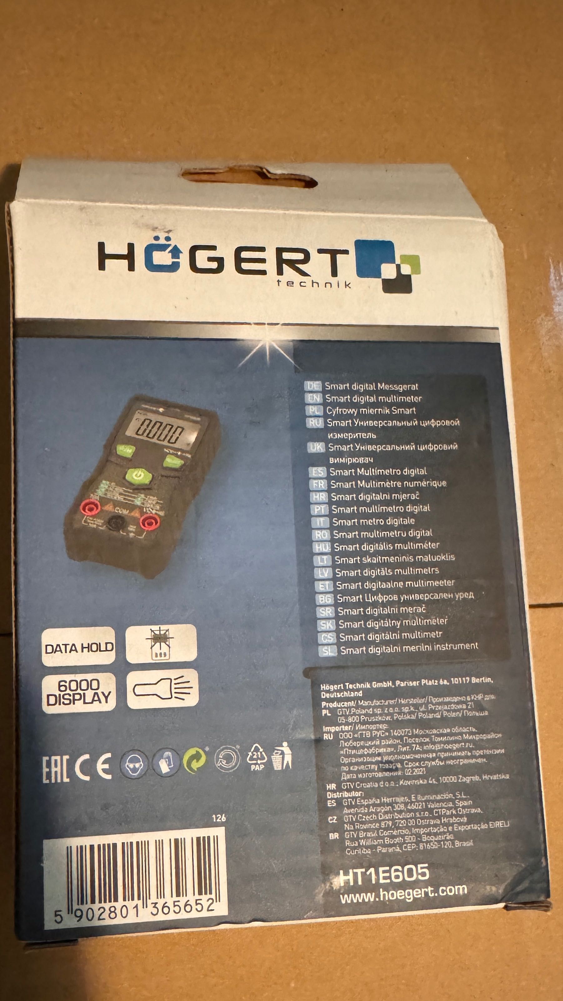 Miernik cyfrowy Hoegert Technik HT1E605