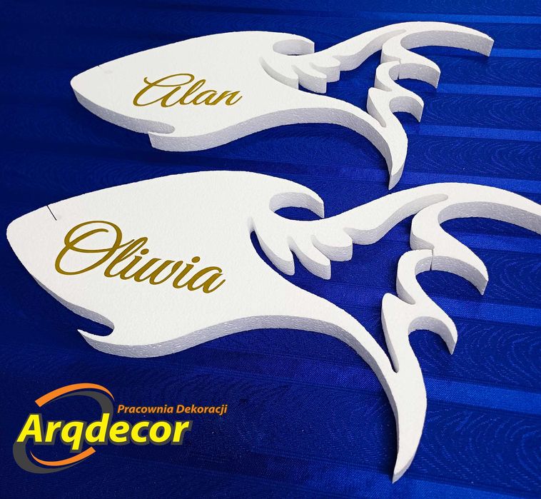 Personalizowane Duże Rybki Dekoracyjne z Imionami – Komunia