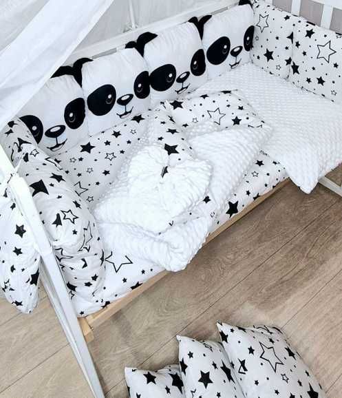 Постільна білизна з захистом в ліжечко для немовлят
