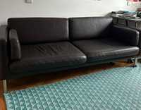 sofá ikea, grande, em imitação de pele