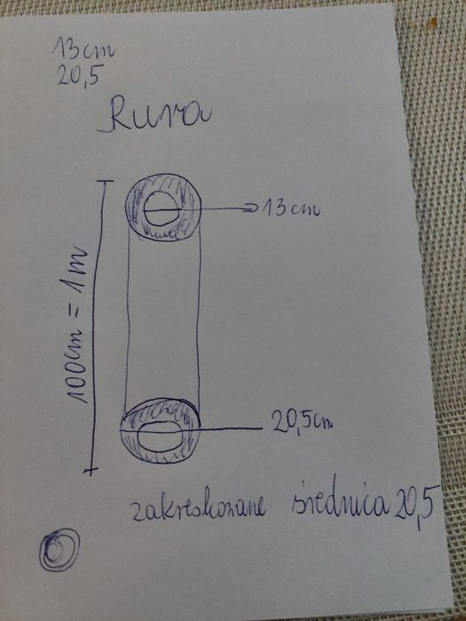 Rura kominowa 1m,kwasiak
