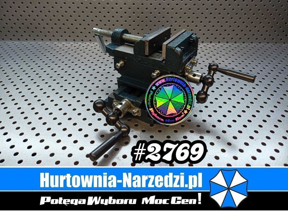 Imadło maszynowe imadło krzyżowe, dwuosiowe, 75mm imadło do wiertarki