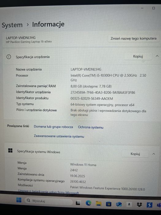 Laptop HP Pavilion i5-10300H 8GB RAM 512SSD GTX 1650Ti 144Hz