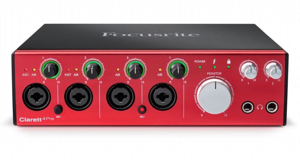 Interface Audio Focusrite Clarett 4 Pre Thunderbolt (como nova)