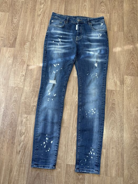 Джинсы Slim Fit Jeans  Dripp Amiri Purple Brand Слим Фит Джинсы