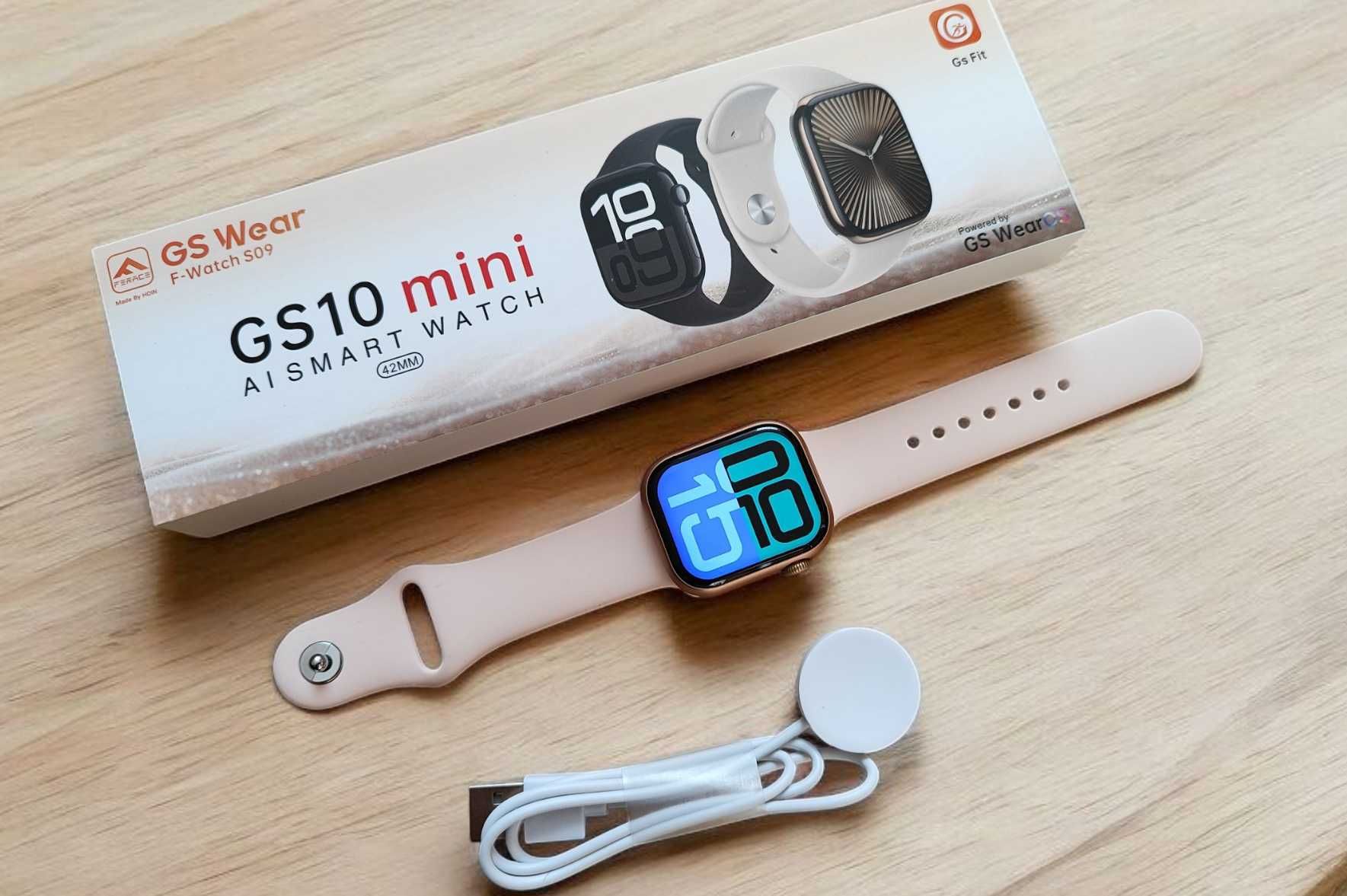 Смарт годинник GS10 Mini 42мм Gold українська мова
