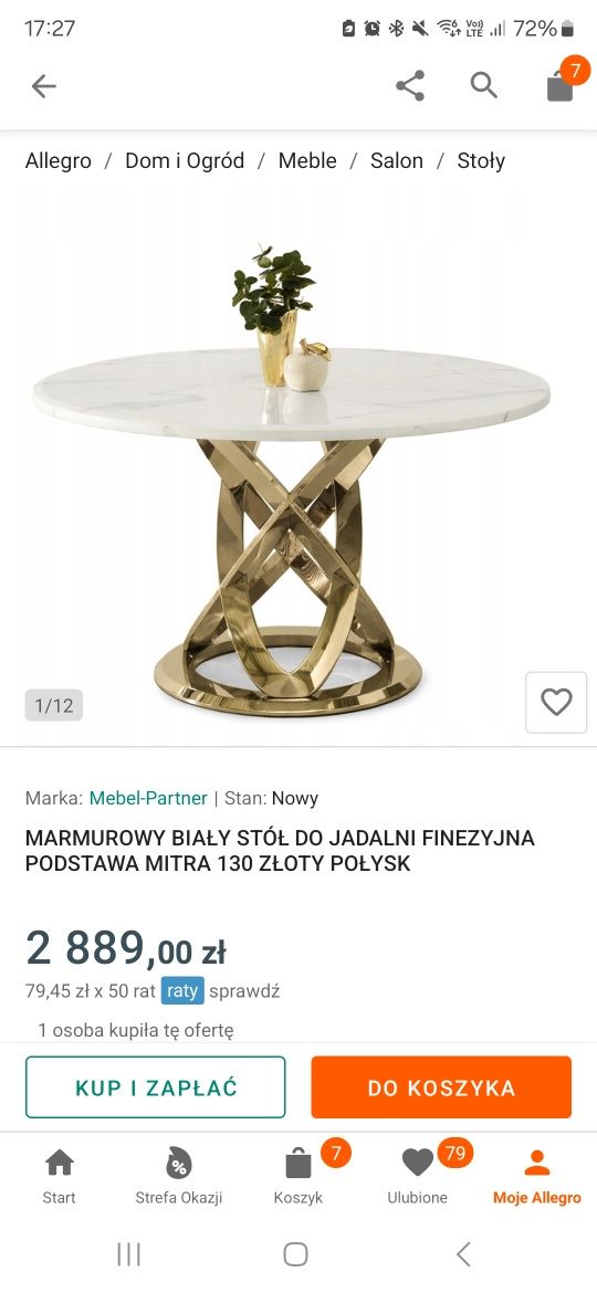 Stół do jadalni lub salonu