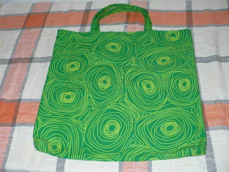 Siatka Eco torba na zakupy "soczysta zieleń" szyta na maszynie Wysyłka