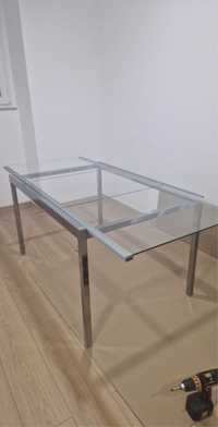 Mesa de jantar de vidro moderna ikea