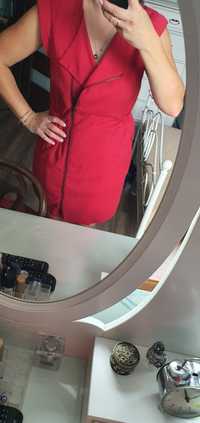 Sukienka bordowa czerwona rozsuwana 40 L