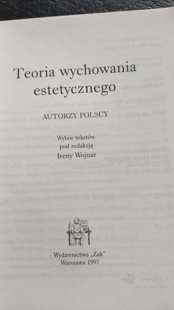 Teoria wychowania estetycznego, Red. Irena Wojnar,1997r