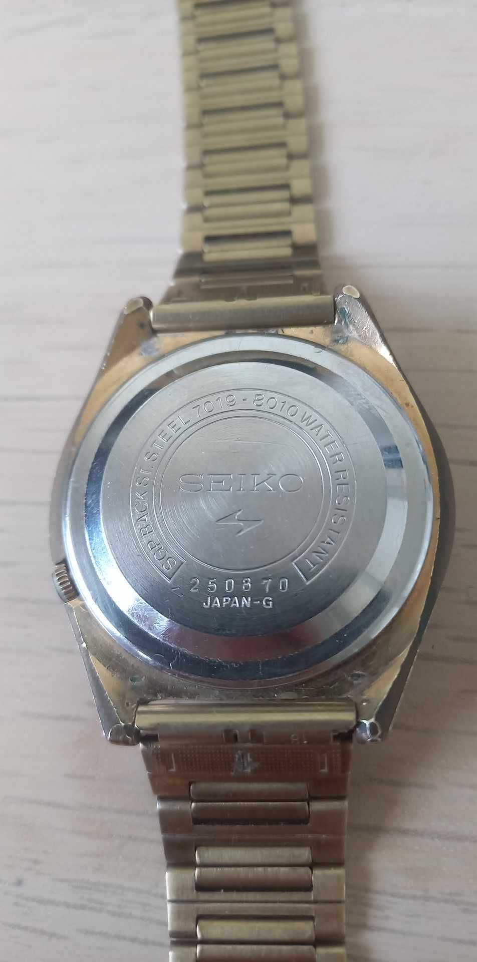 Seiko 5 actus 21 jewels 7019/8010 gold złoty automat