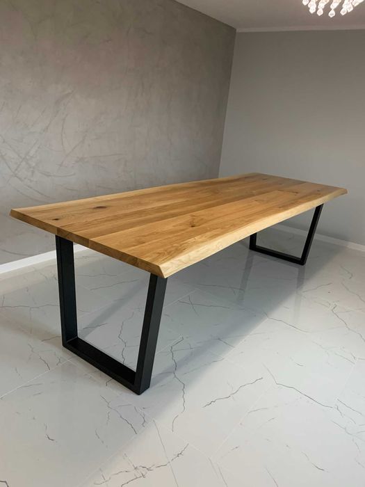 PROMOCJA! nowoczesny stół dębowy metalowa/drewniana noga loft boho hit