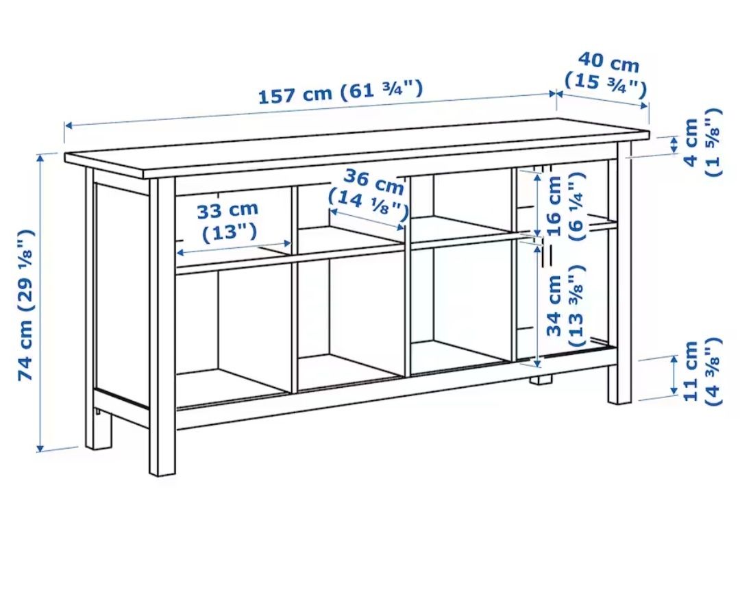 Regał ława ikea Hemnes