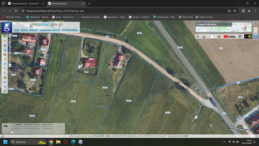 działka Zalesie / Sędzinko Buk 2500 m2