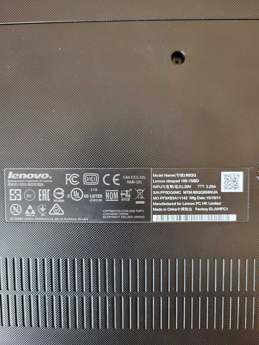 Продам ноутбук Lenovo IdeaPad 100-15IBD 80QQ.