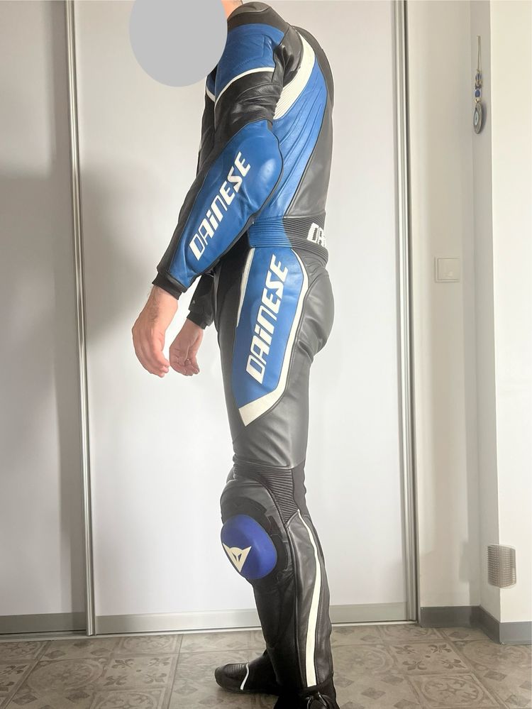 Kombinezon motocyklowy skórzany Dainese AVRO czarno-niebieski rozm. 46