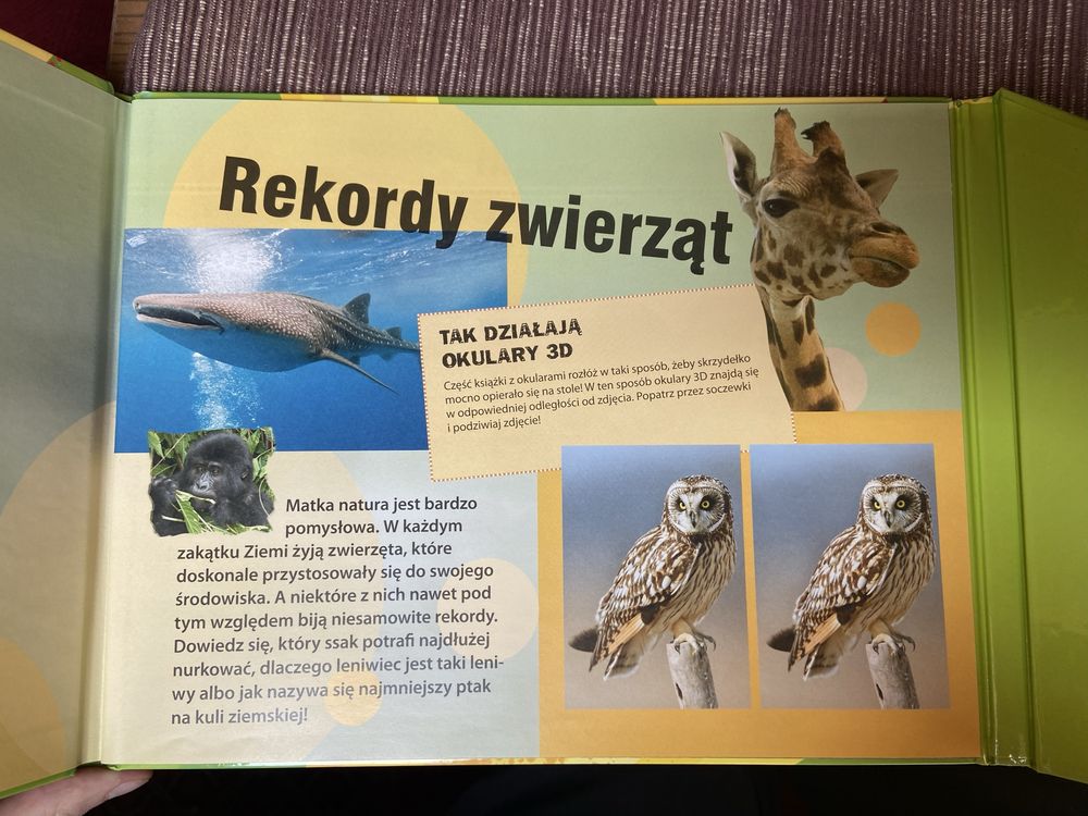 Rekordy zwierząt. Zintegrowane z książką okulary 3D