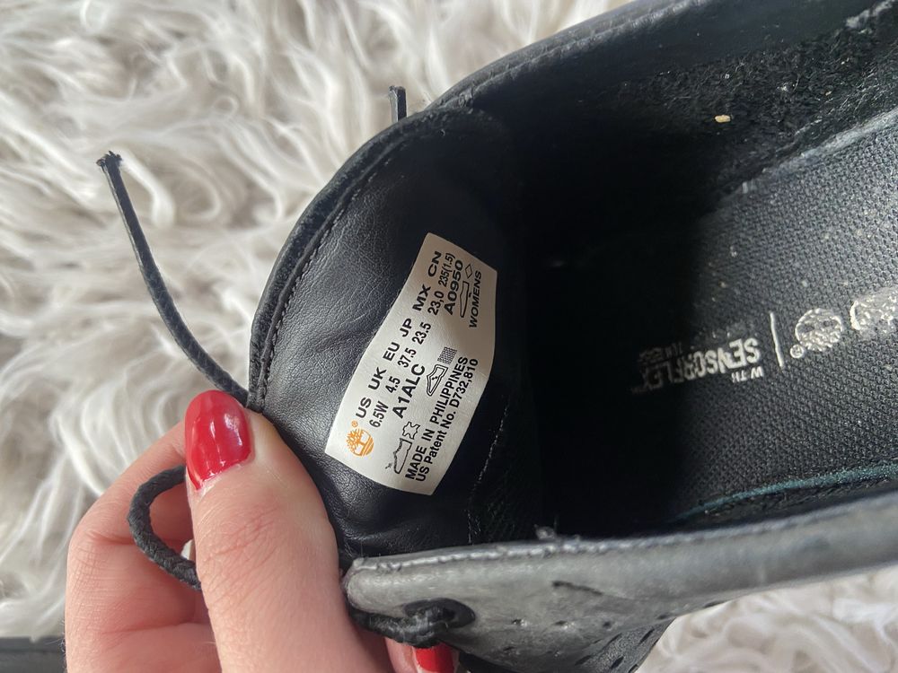 Buty damskie Timberland 37 37.5 sportowe skórzane czarne trekingowe