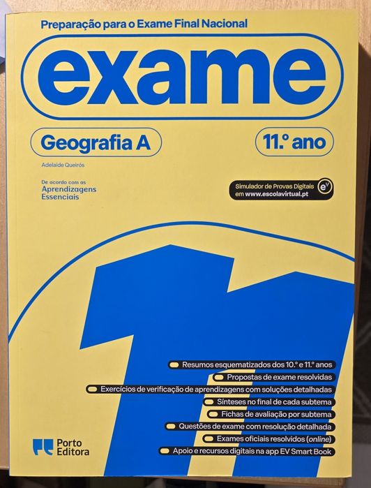 EXAME Geografia A - 11⁰ Ano - Livro de preparação 2025 [A ESTREAR]