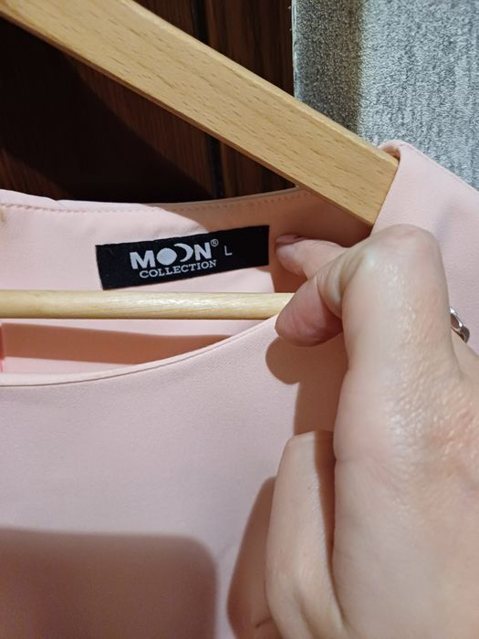 Morelows Prosta sukienka z koronkowym rękawkami