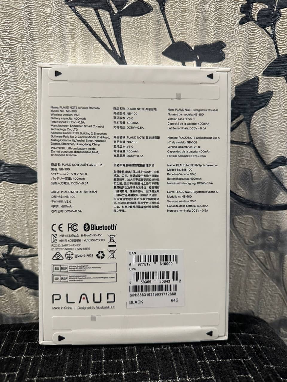 Диктофон PLAUD NOTE ChatGPT Empowered AI Voice Recorder Чорний + чохол