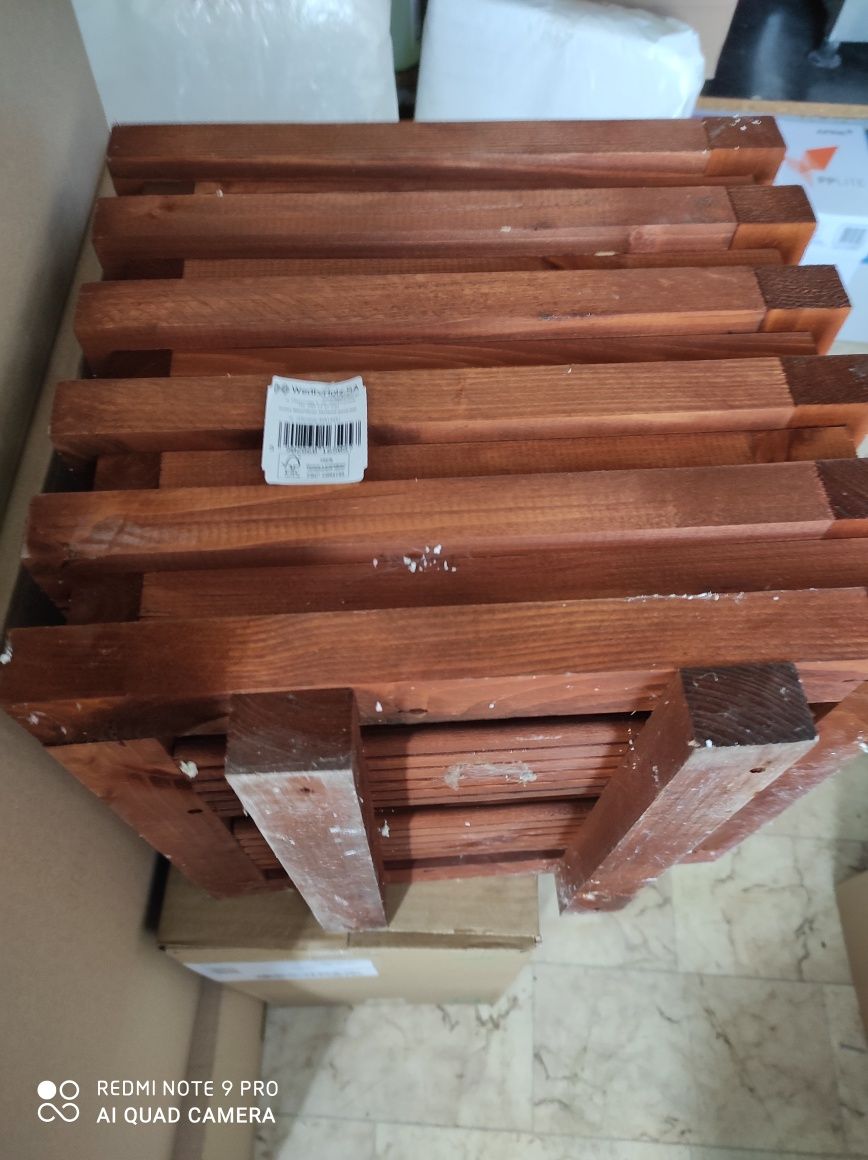 Doniczka, donica kwadratowa drewniana 34x34cm