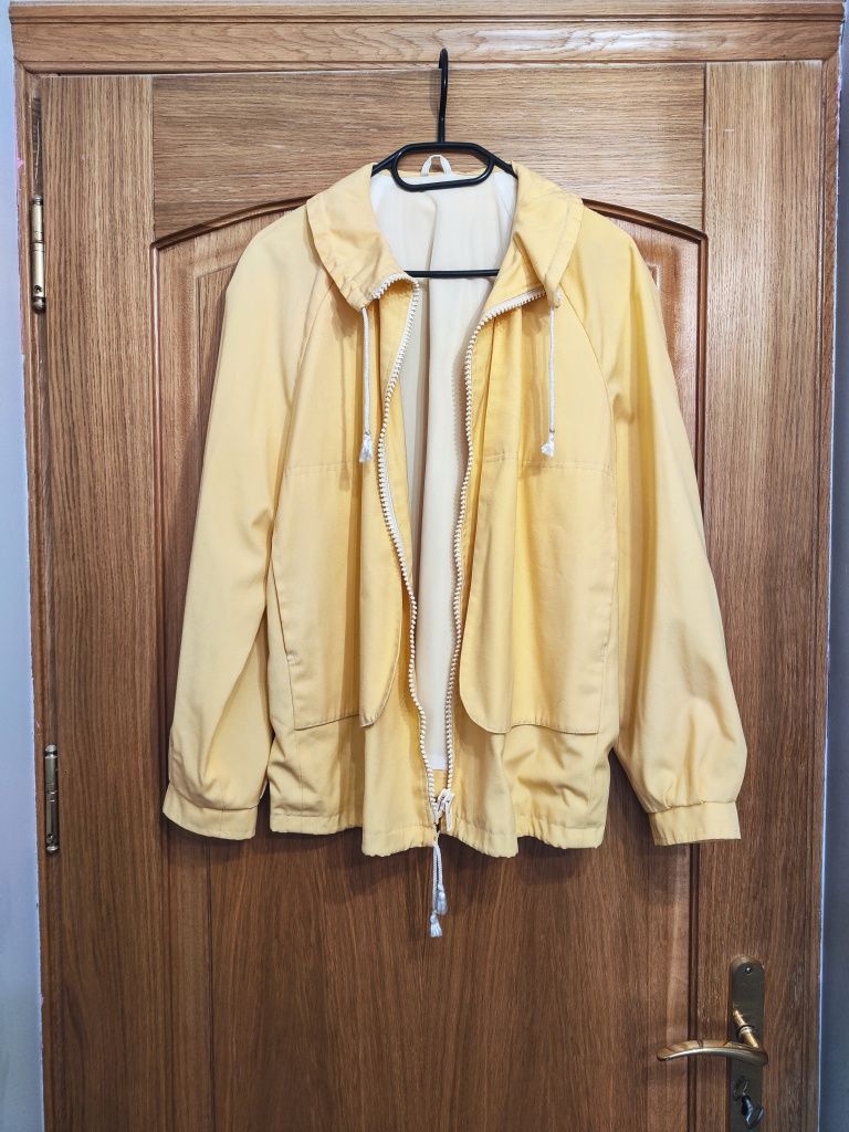 Żółta kurtka przejściowa vintage l xl wiosna jesień