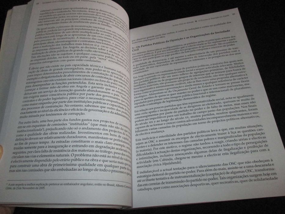 Livro Sociedade Civil e Política em Angola Nuno Vidal Patrick Chabal