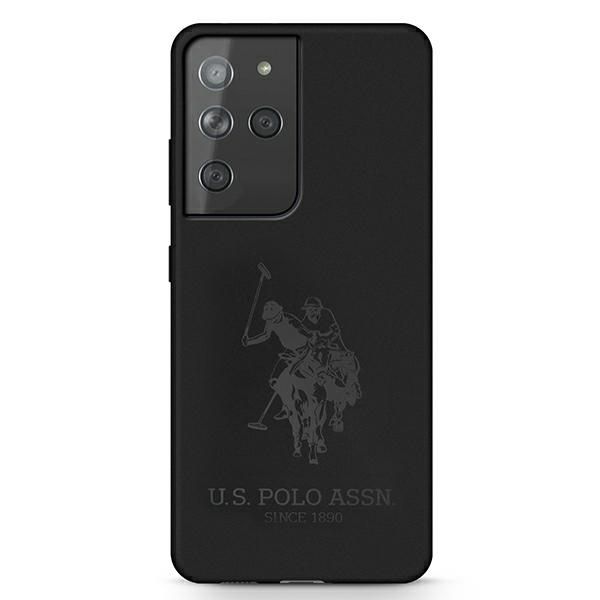 Etui Us Polo Ushcs21Lslhrtbk S21 Ultra G998 Czarny/Black Silicone