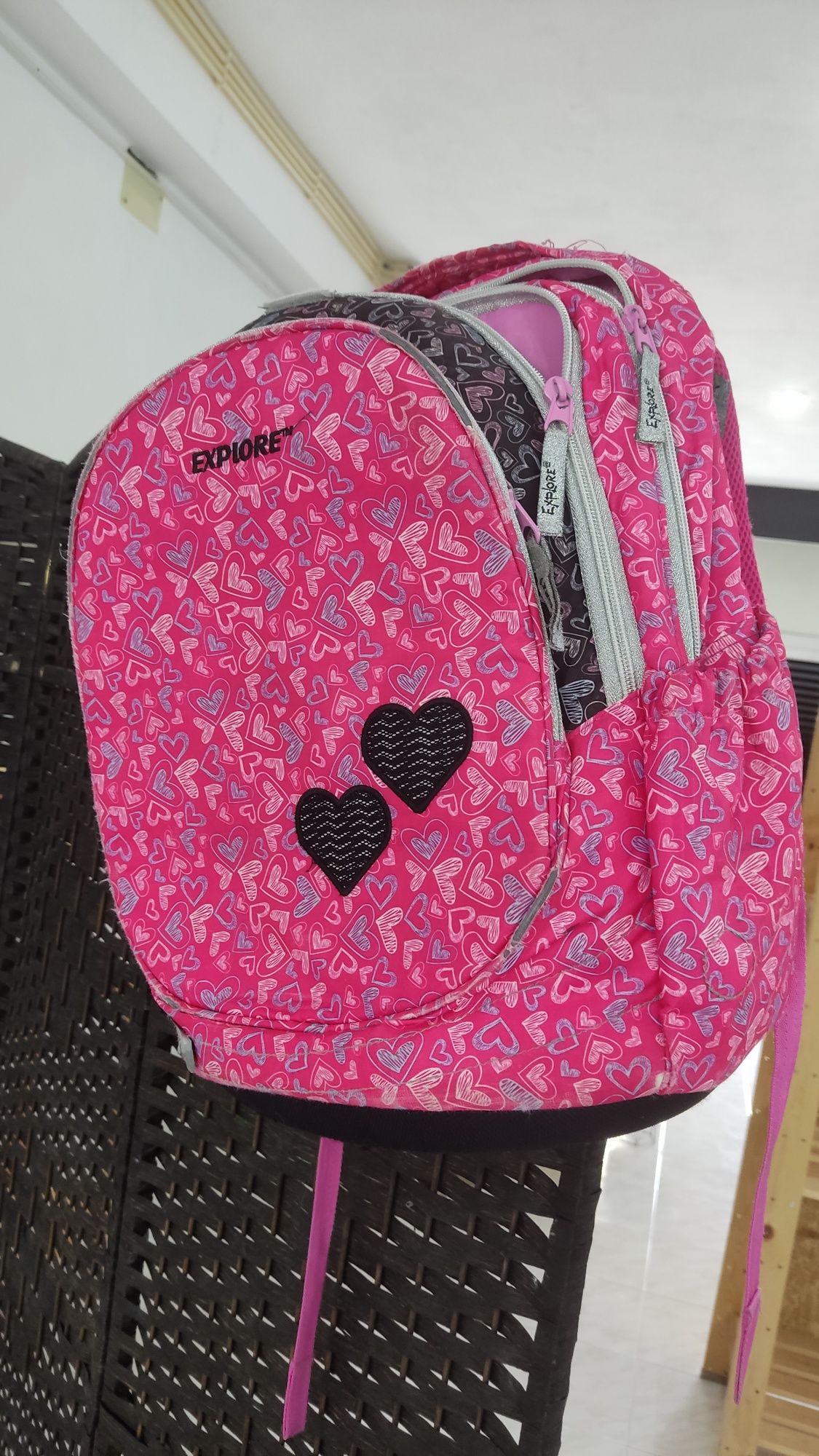 Mochila menina rosa