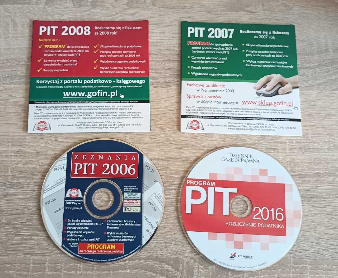 Program PIT 2006, 2007, 2008, 2016 CD