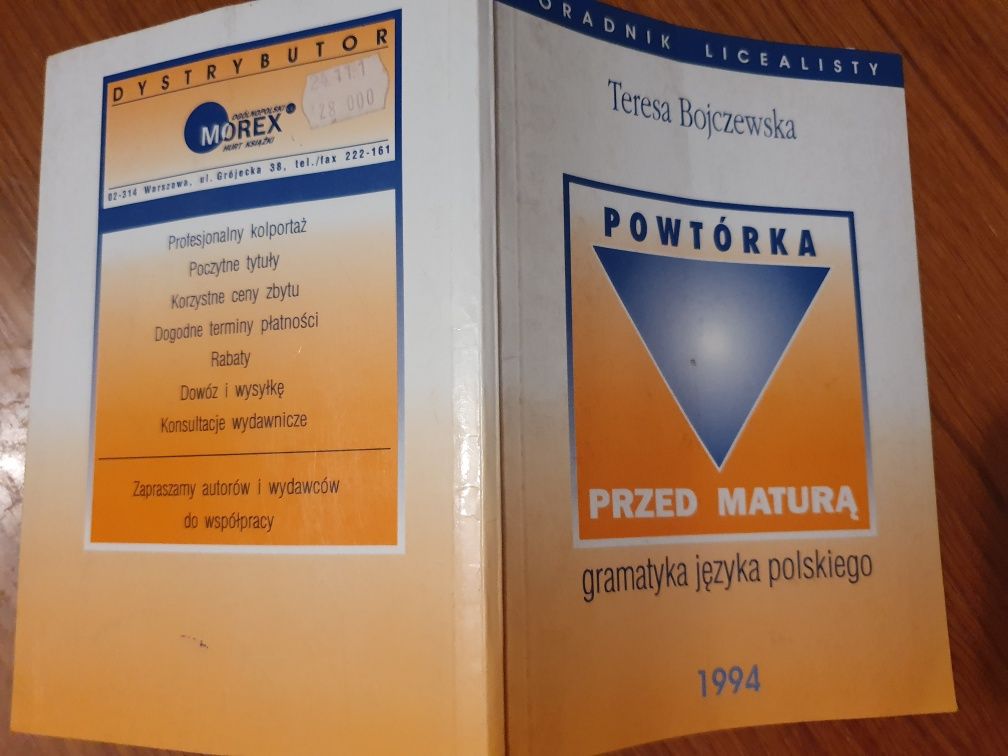 Powtórka przed maturą - gramatyka języka polskiego - Teresa Bojczewska