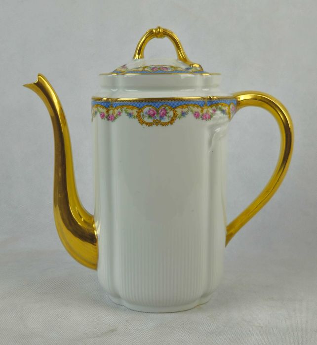 Duży dzban do kawy z białej porcelany LIMOGES