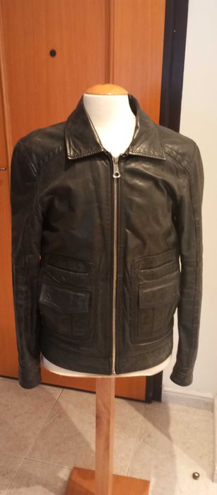 Blusão pele vintage Zara