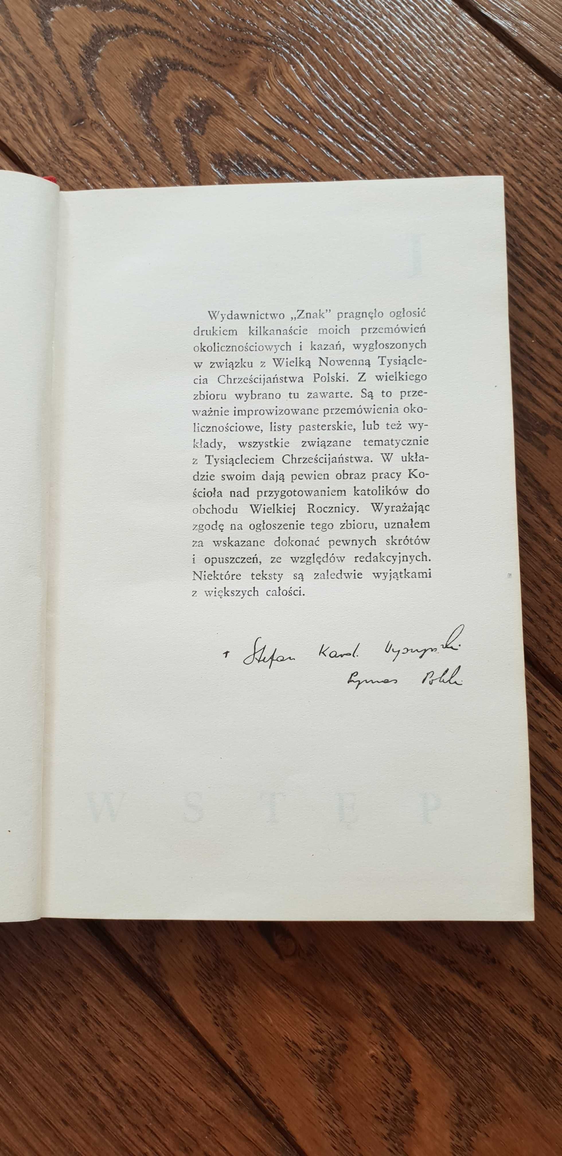 Książka rok 1961 "W światłach tysiąclecia" Stefan Kardynał Wyszyński