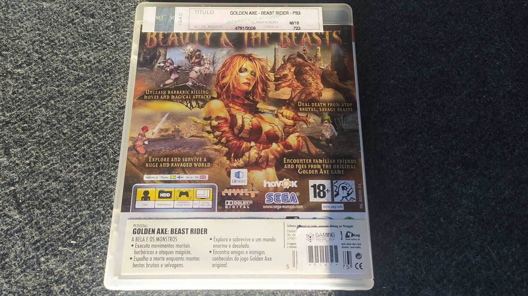 Playstation 3 - Golden Axe Beast Rider completo com manual