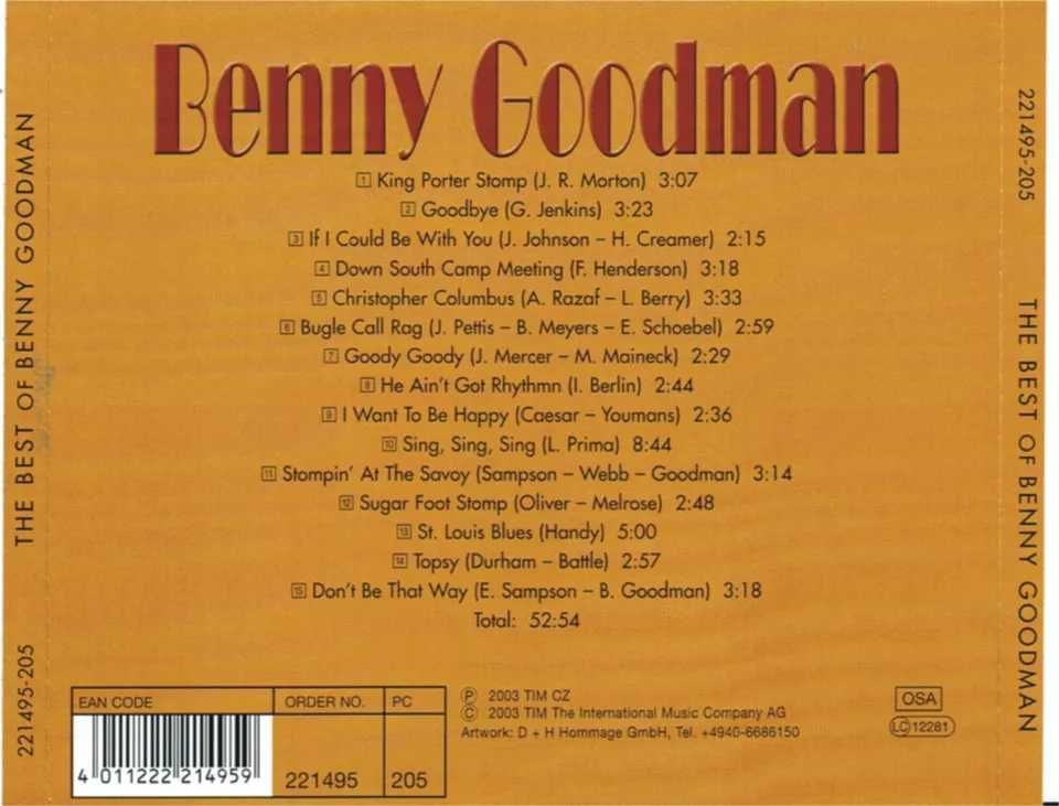 Benny Goodman- THE BEST OF CD + MINT - 2003