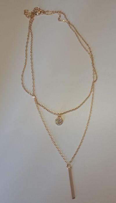 Podwójny naszyjnik z cyrkonią