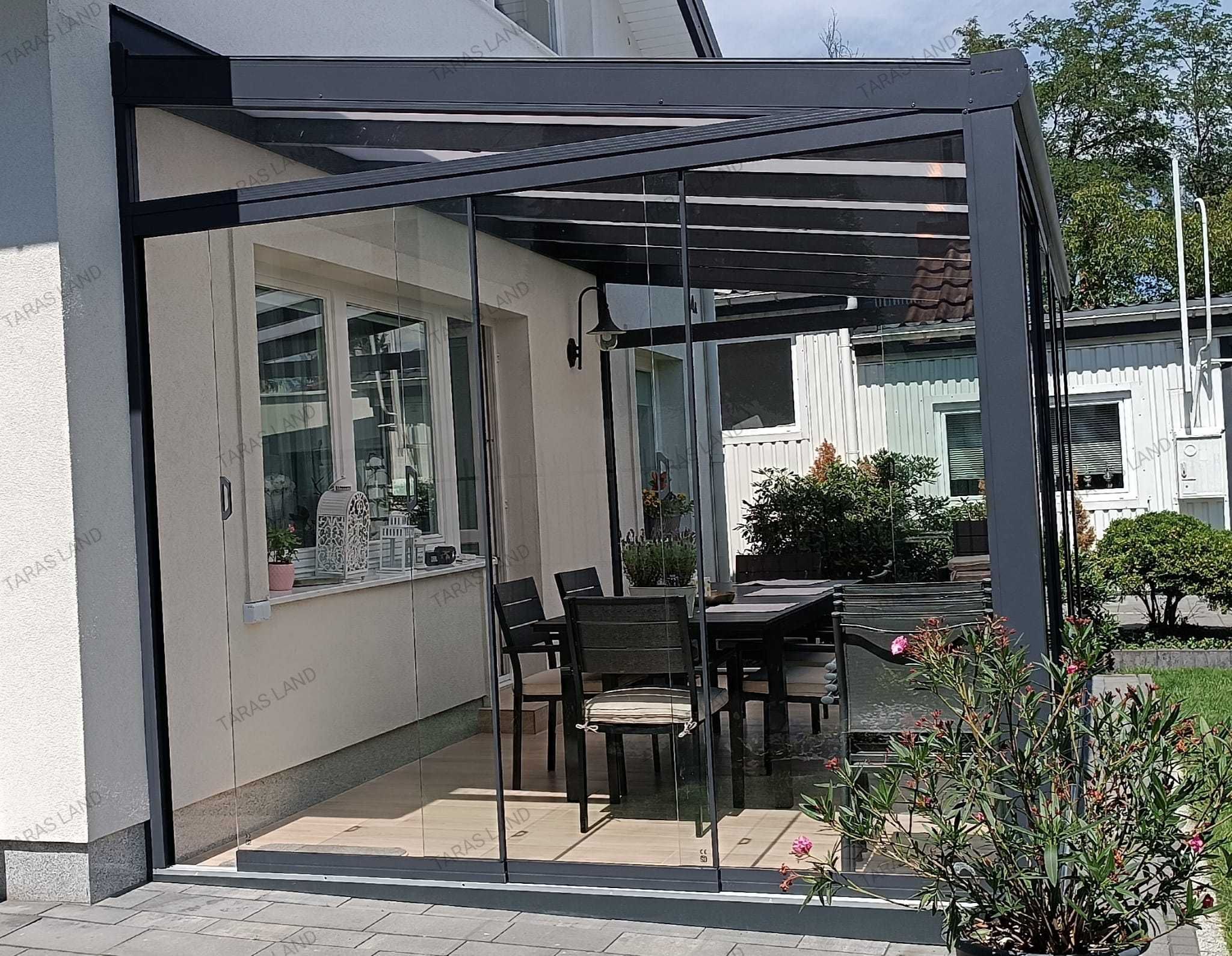 Zadaszenie tarasu, ogród zimowy, szklany, patio, oranżeria, altana,