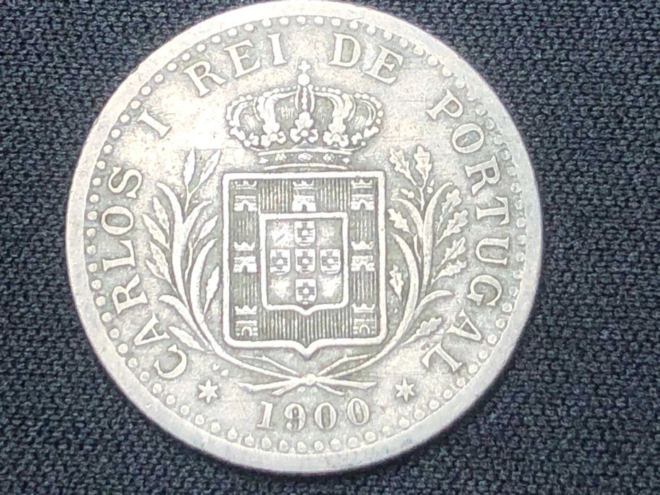 Cem Reis ano 1900 Cuproniquel D. Carlos I