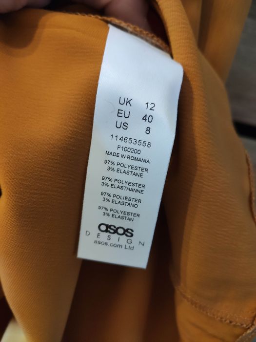 Piękna musztardowa pomarańczowa sukienka suknia na wesele studniówkę