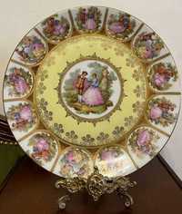 Фарфоровая тарелка Влюбленная пара Фрагонар Вена Австрия